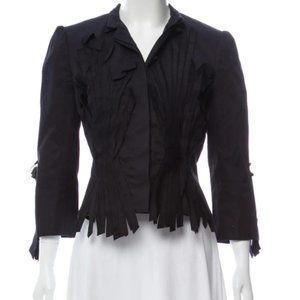 CAROLINA HERRERA Polka Dot Pleated Jacket